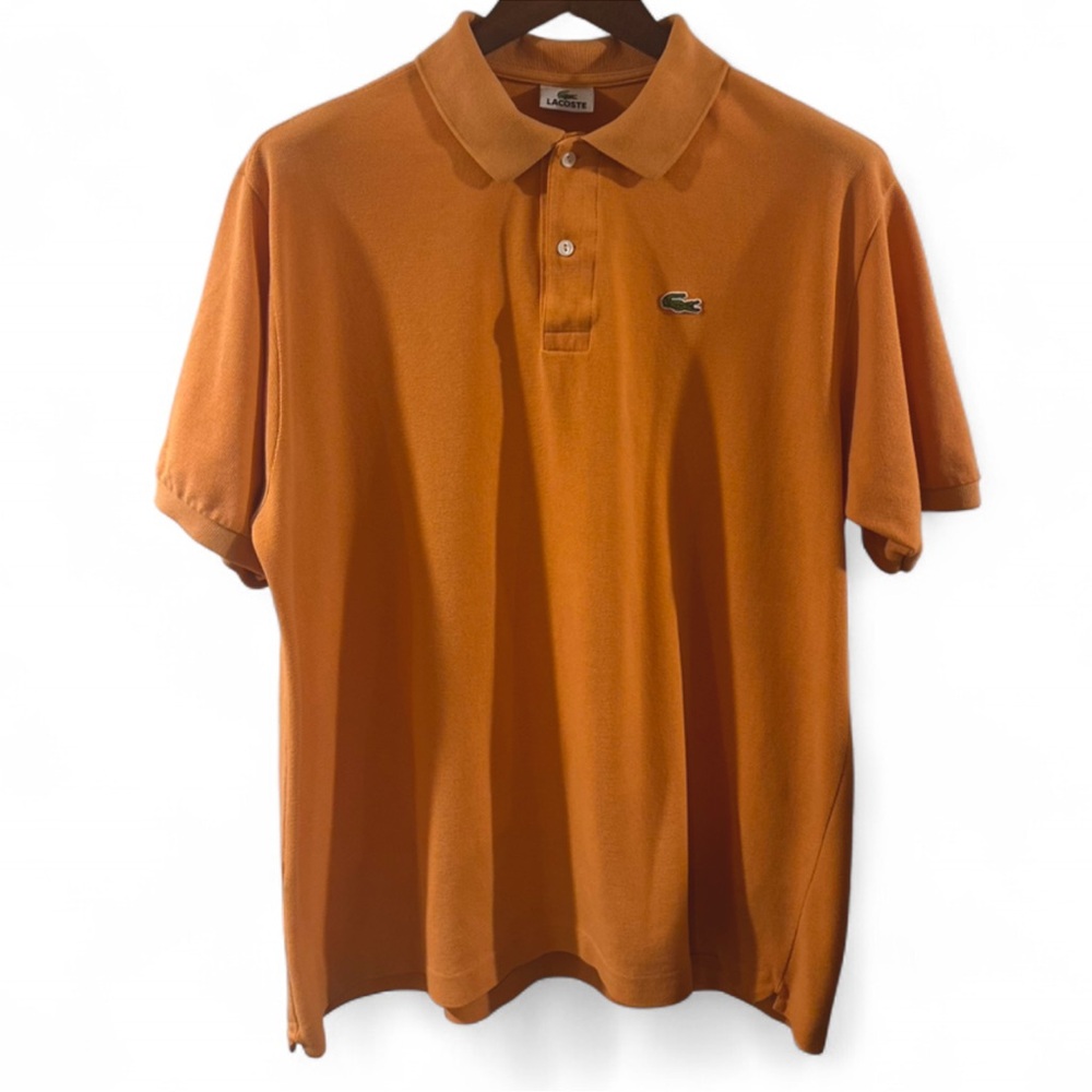 Retro Lacoste Vibrant Orange Men’s Polo Shirt Size 7 (XL-XXL) - Picture 3 of 7